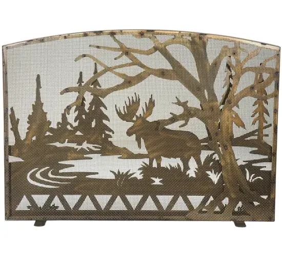 50"W X 35.5"H Moose Creek Arched Fireplace Screen - Image 3