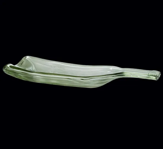 12" Long Tuscan Vineyard Clear Wine Bottle Dip Dish