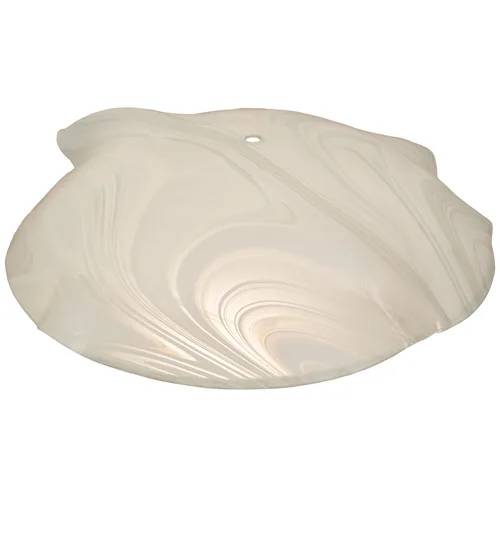 16" Wide Atelier Swirl Glass Organic Shade