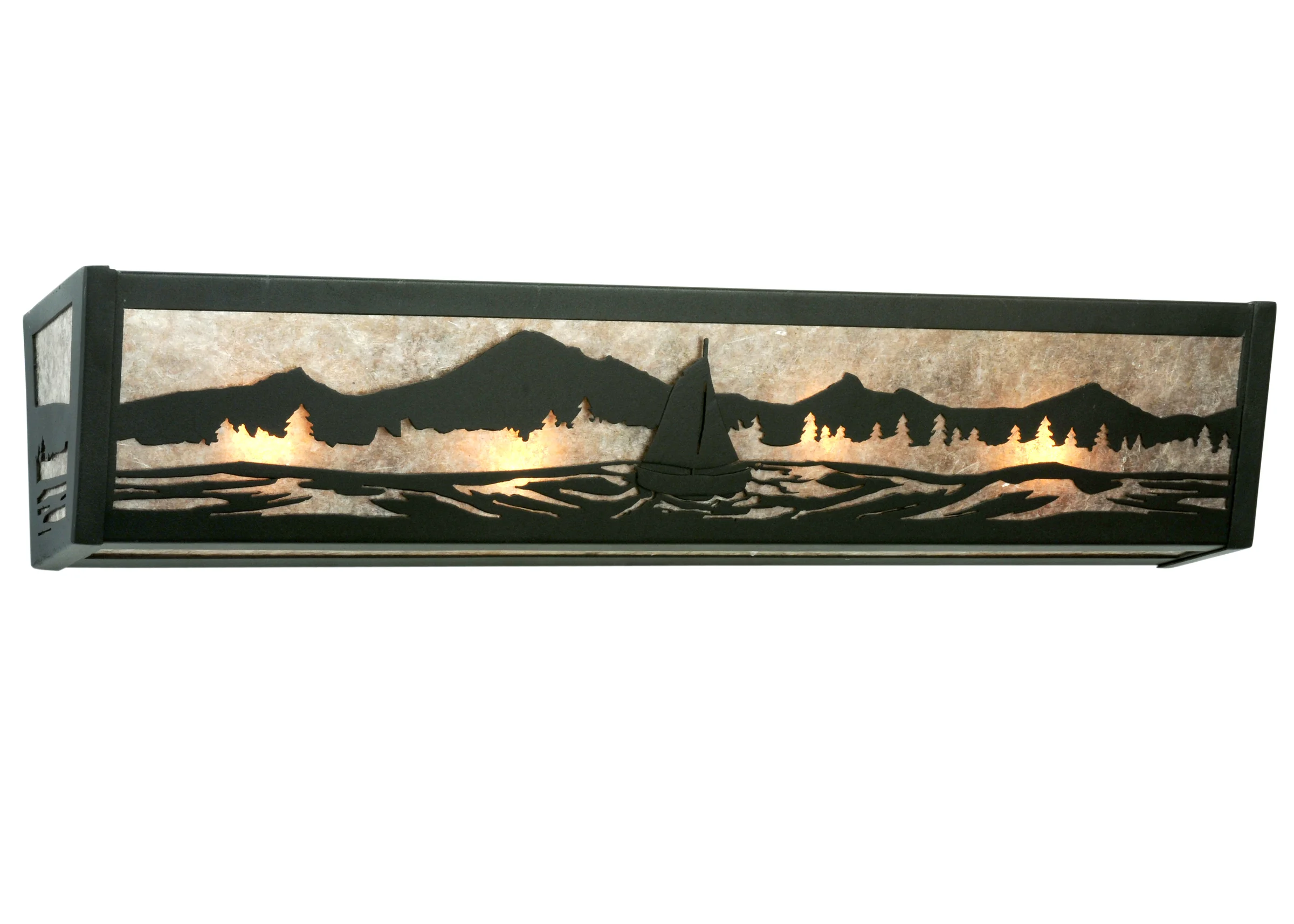 30"W Sailboat Mountain View Vanity Light