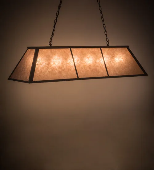 48" Long Tri-Panel Oblong Pendant