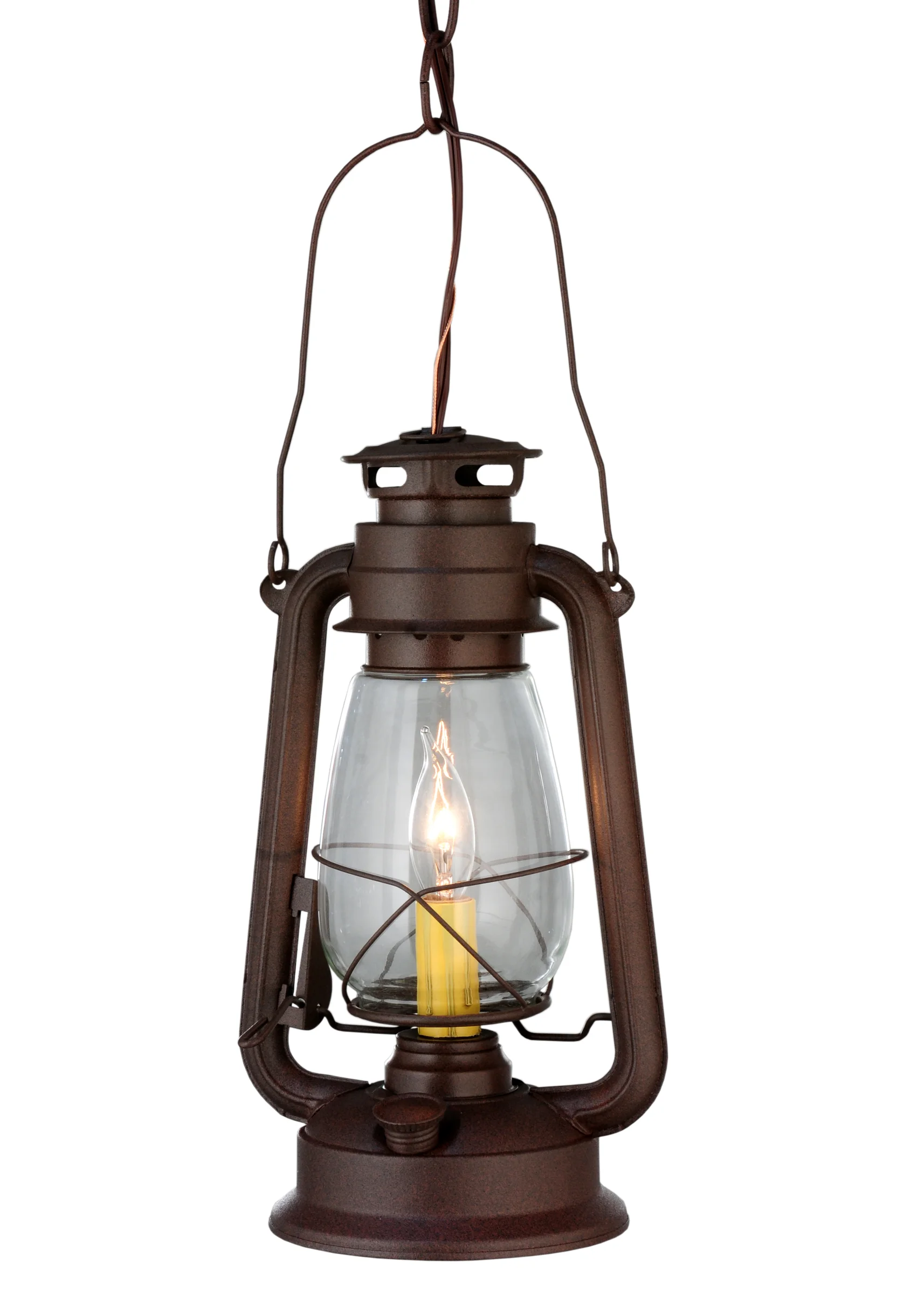 Miners Lantern One Light Mini Pendant in Mahogany Bronze