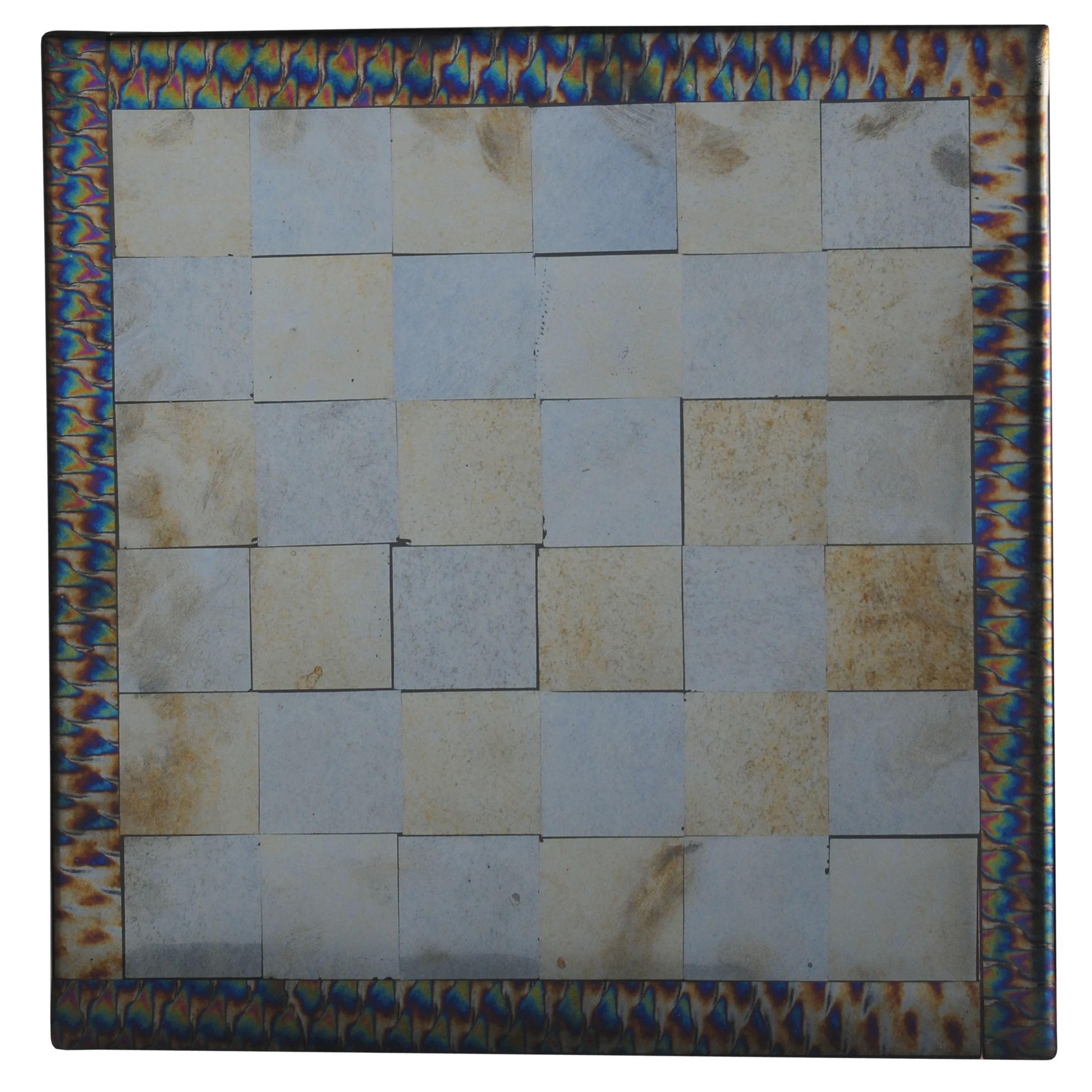 Metro Fusion Glass Table in French Bronzed