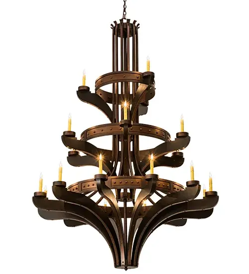 62" Wide Castilla 21 Light Three Tier Chandelier - Image 2