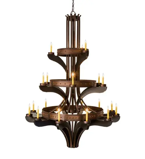 62" Wide Castilla 21 Light Three Tier Chandelier - Image 5