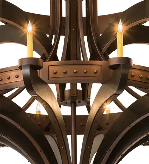 62" Wide Castilla 21 Light Three Tier Chandelier - Image 8