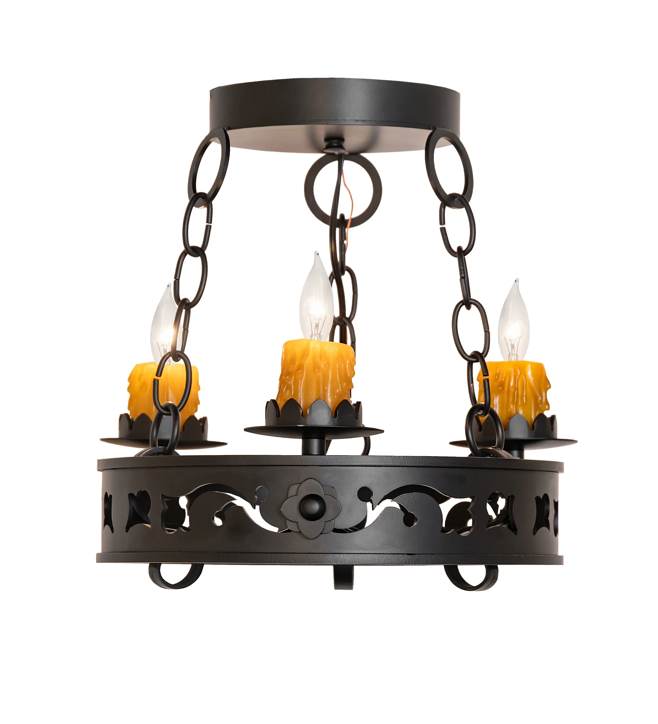 14" Wide Sagebrush 3 Light Chandelier