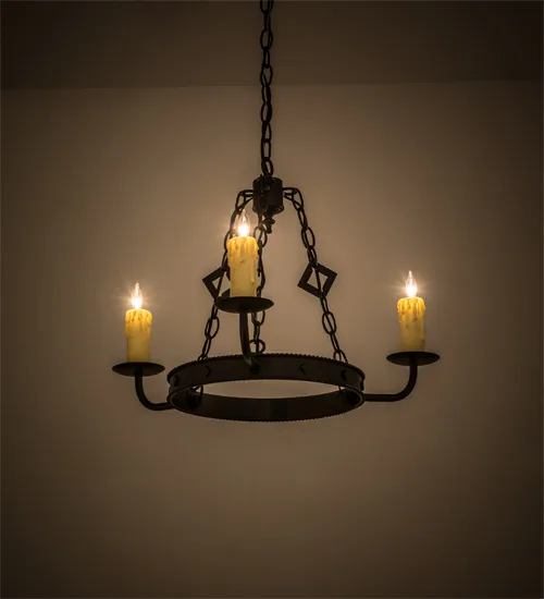 24"W Elvita 3 LT Chandelier