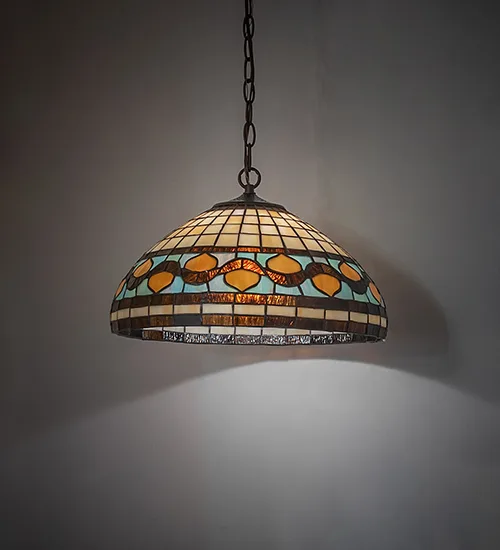16" Wide Tiffany Acorn Pendant