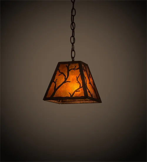 8"Sq Branches Pendant