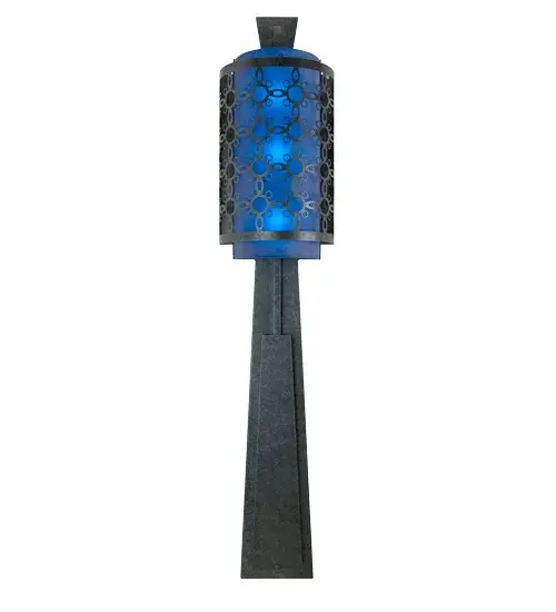 A strikingly beautiful wall sconce, the Grand styled Kana features a Smoke finished floral designed frame that reveals a Sapphire Idalight cylinder. The brilliant diffuser is embraced by a unique backplate inspired by Eastern motifs. Handcrafted by highly skilled artisans in Yorkville, New York, this wall luminaire illuminates with 3 Customer-supplied, Medium base Fluorescent lamps. Custom sizes, designs and finishes available, as well as dimmable energy efficient lamping such as LED. The 78-inch tall fixture is UL and cUL listed for dry and damp locations. Collection: Kana Finish: Smoke Glass: Sapphire Idalight Width: 16.00" Height: 48.00" Length: 8.00" Weight: 46.00 lb Extension from Wall: 8.00" Number of Bulbs: 3 Maximum Wattage: 60.00 W Bulb Type: A19 Bulb Base: E26 Material: Steel Country of Origin: USA Safety Listing: Dry Safety Rating: Damp