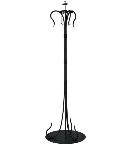 65" High Serpentine 3 Light Floor Base - Image 1