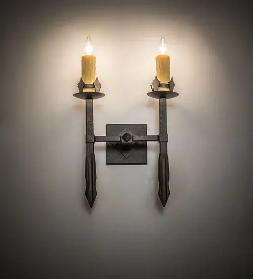 15" Wide Castilla 2 Light Wall Sconce - Image 1