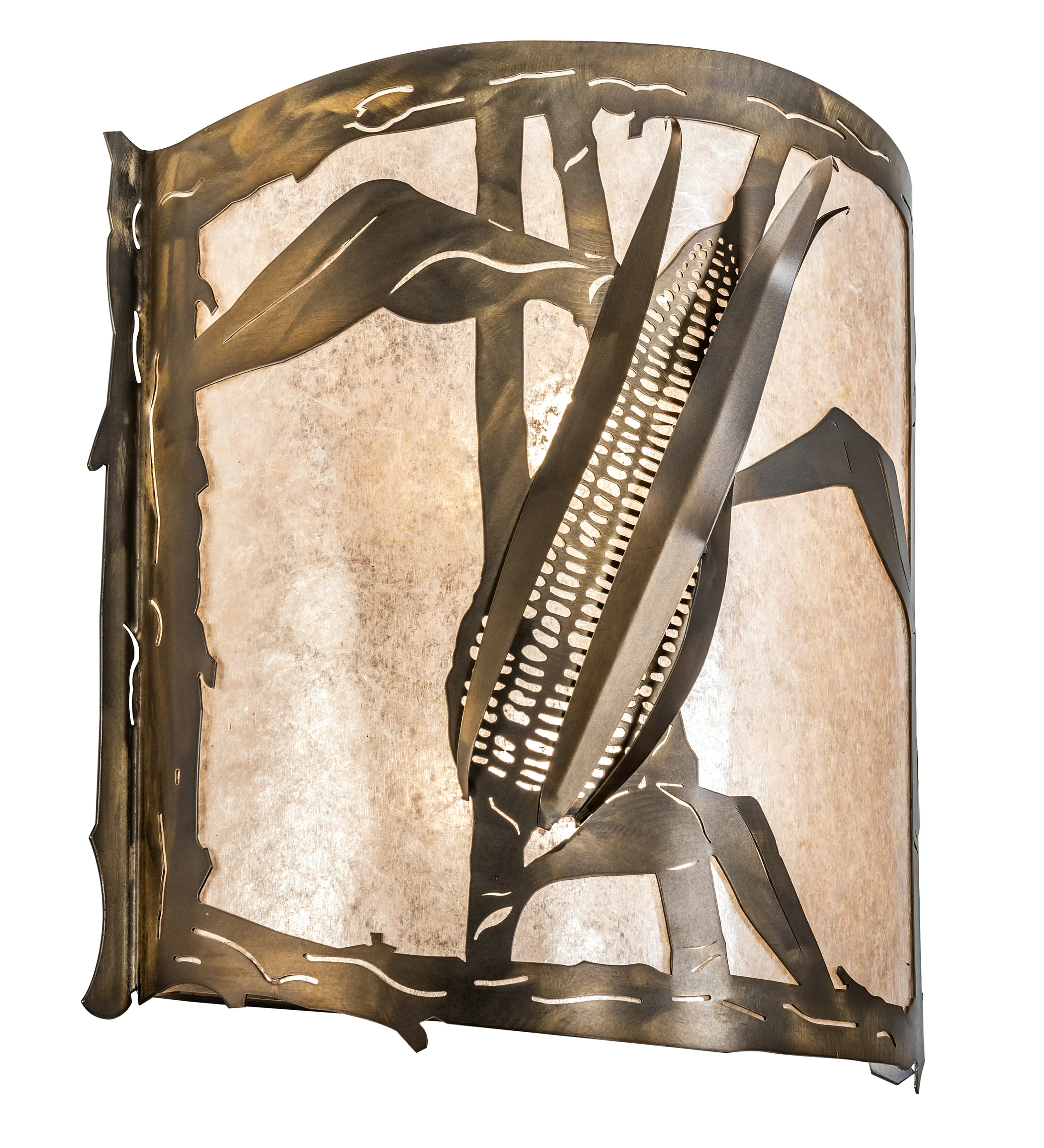 Corn Two Light Wall Sconce in Antique Copper