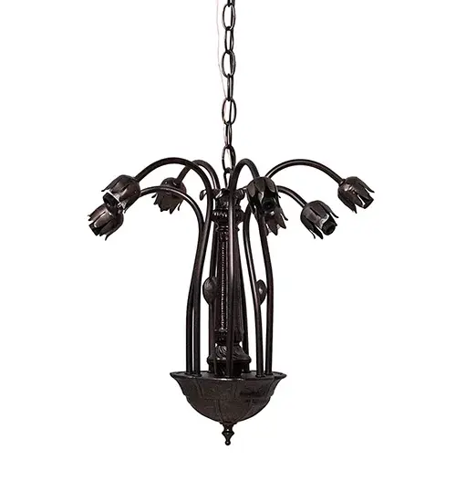 The Amber/Green Tiffany Pond Lily by Meyda Lighting - Image 10