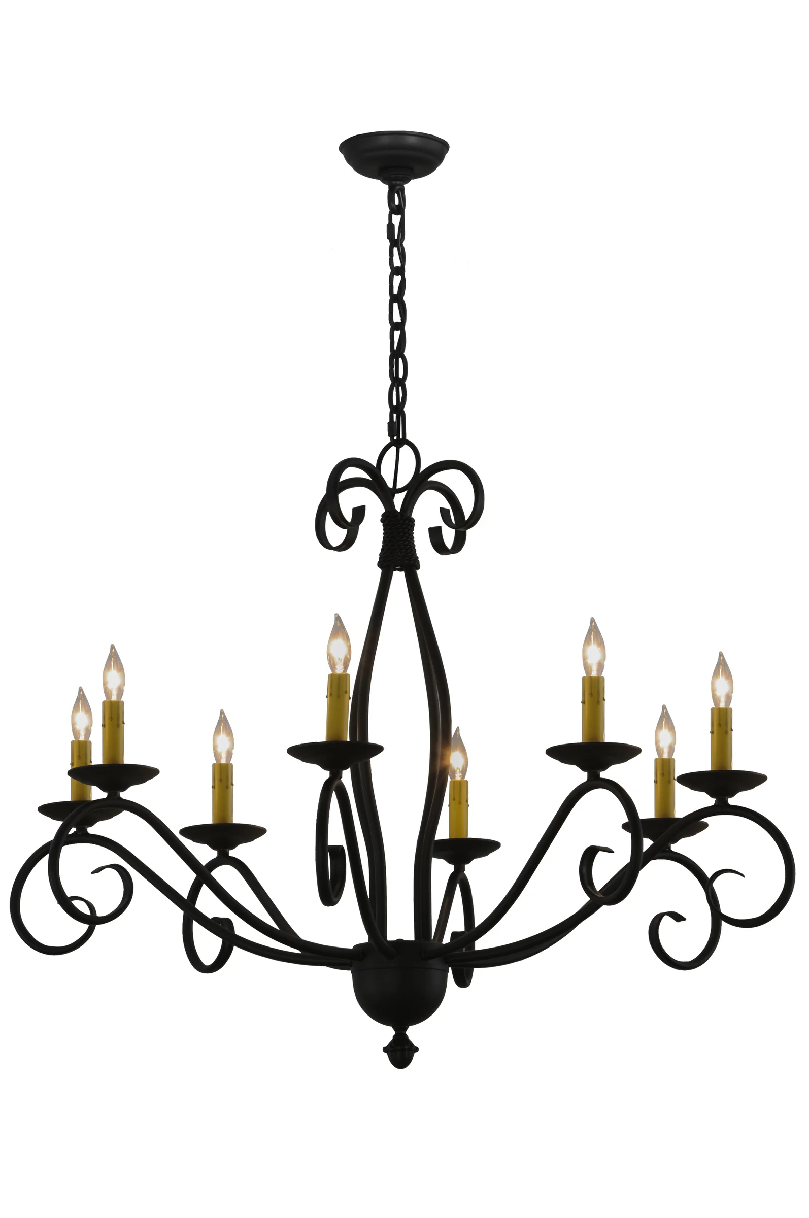 36"W Sienna 8 LT Chandelier