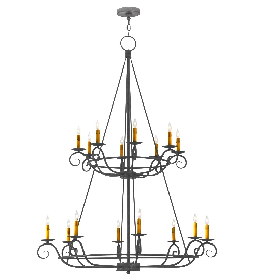45"W Estrella 16 LT Two Tier Chandelier