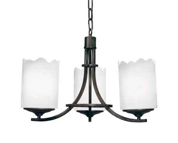 Add graceful detail and beautiful ambient illumination to any interior d?cor with this exquisite; minimalist lighting design. Octavia is highlighted with 3 Statuario Idalight Cylindres perched on delicate bobeches; which are embraced by an exquisite curved arms and hardware in an Antique Iron Gate finish. Custom crafted in our manufacturing facility in the USA; this chandelier is perfect for creating a welcoming environment in any commercial; residential or hospitality space. Choose a custom color; style; size or lamping option to individualize the look that you need. This fixture is UL and cUL listed for damp and dry locations.