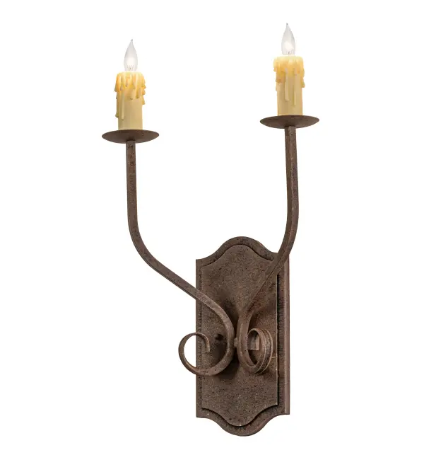 Enjoy the rich time-honored look of Samuel; an exquisite wall sconce which reveals classic styling and superior handcrafted construction. The shapely fixture features two Ivory faux candlelights which is complemented with a frame; scroll arm and hardware offered in an Antiquity finish. The wall sconce is available in custom colors; designs; sizes and dimmable energy efficient lamping options such as LED. The 22-inch tall fixture is UL and cUL listed for dry and damp locations.