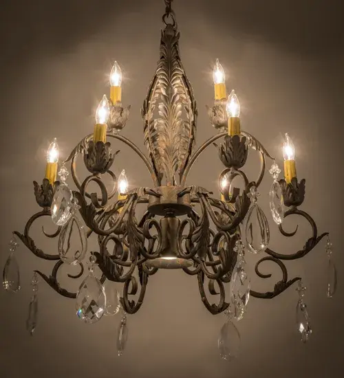 26"W New Country French 9 LT Chandelier - Image 1