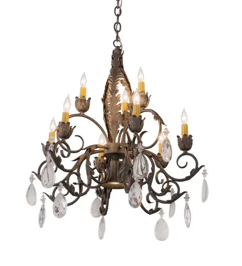 26"W New Country French 9 LT Chandelier - Image 2