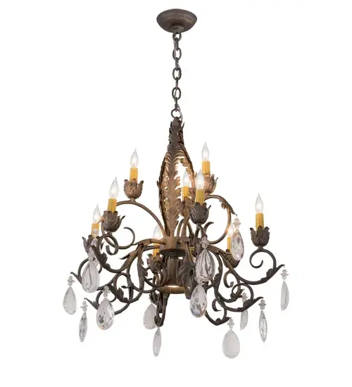 26"W New Country French 9 LT Chandelier - Image 11