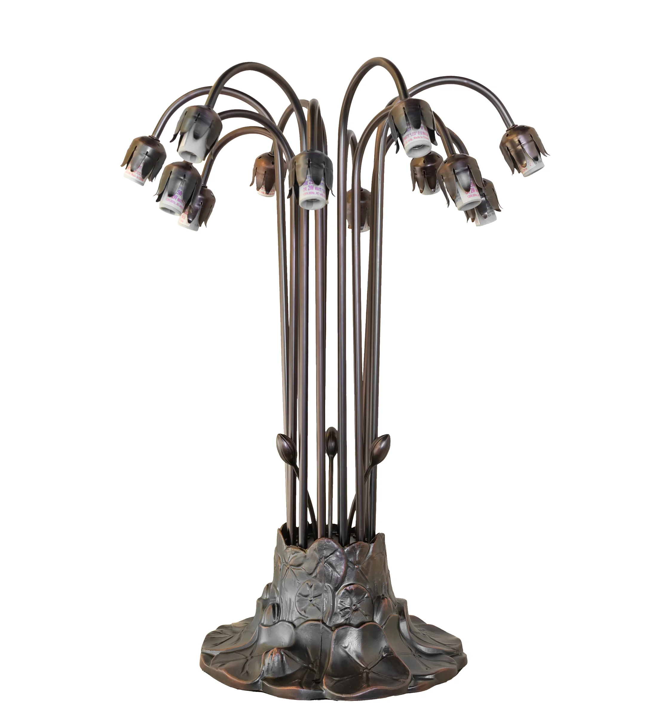 Lily 12 Light Table Base in Mahogany Bronze