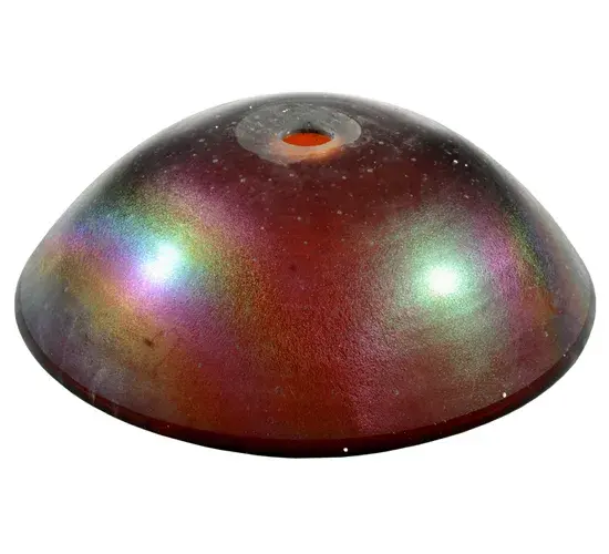 Contemporary; fun; transitional; elegant and creative. Nothing compares to this stunning; innovative art piece; featuring our Ambrosia Amber Iridescent kiln fired; fused glass vessel style sink. Perfect for fine kitchens and baths in residential and hospitality applications.Endless custom color; design and size options. Matching lighting designs available for a complete design statement. Made in the USA at Meyda's manufacturing facilities. - alternate view