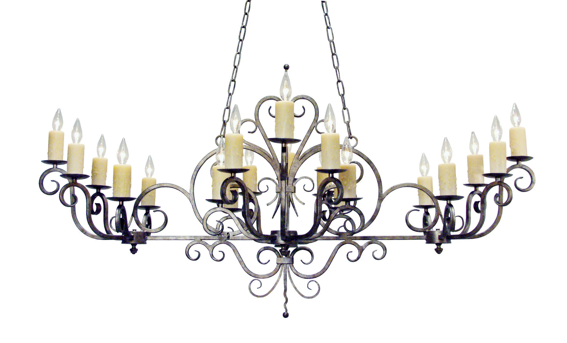 60" Long Kean 20 Light Oblong Chandelier