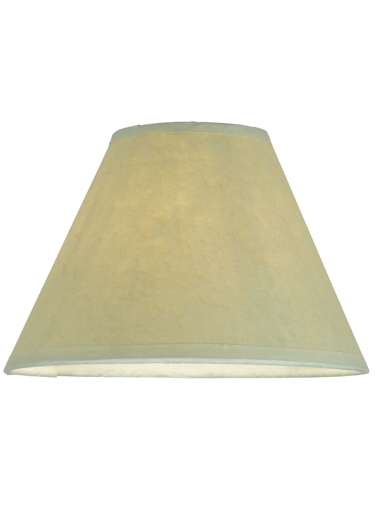 7" Wide X 4.5" High Aged Celadon Beige Parchment Shade