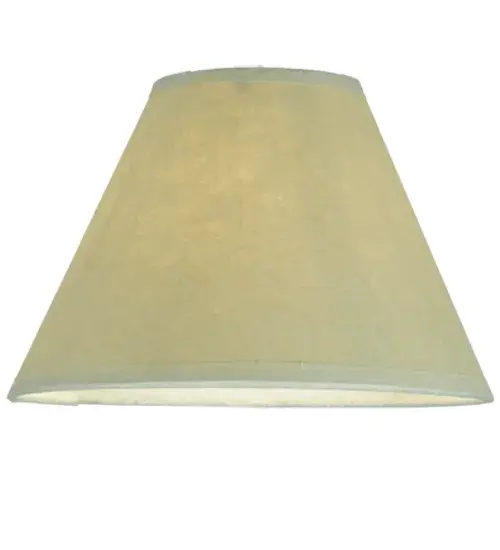 This appealing parchment shade offers a refined look that will complement the most luxurious interiors. It complements an elegant material palette and pairs well with a base to create a stunning table lamp. The Aged Celadon Beige Parchment Shade is featured in our American-made; American-designed; handcrafted Modern Collection. - alternate view