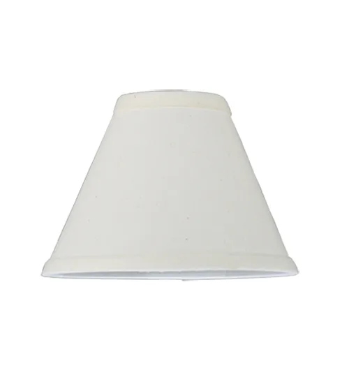 7" Wide X 5" High Natural Linen White Fabric Shade