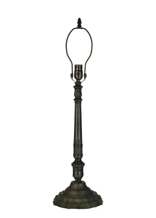 Every Meyda Tiffany item is a unique handcrafted work of art. Natural variations in the wide array of materials that we use to create each Meyda product make every item a masterpiece of its own. Photographs are a general representation of the product. Colors and designs will vary. Collection: Pillar Finish: Rust Glass: Silver Mica Width: 8.25" Height: 19.00" Length: 8.25" Weight: 4.00 lb Number of Bulbs: 1 Maximum Wattage: 60.00 W Bulb Type: A19 Bulb Base: E26 Material: Zinc Country of Origin: USA Safety Listing: Dry Safety Rating: Dry