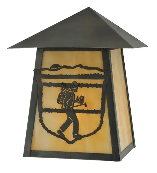9"W Lake Clear Lodge Hiker Wall Sconce - Image 2