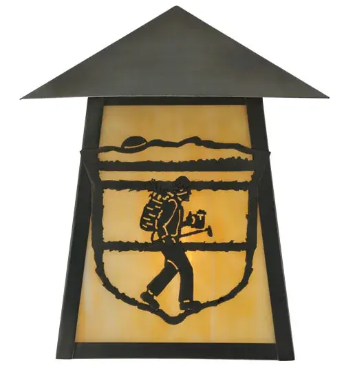 9"W Lake Clear Lodge Hiker Wall Sconce - Image 5