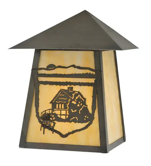 9"W Lake Clear Lodge Cabin Wall Sconce - Image 1