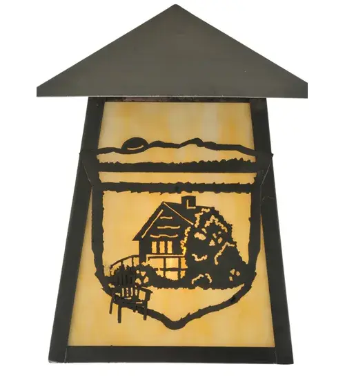 9"W Lake Clear Lodge Cabin Wall Sconce - Image 5