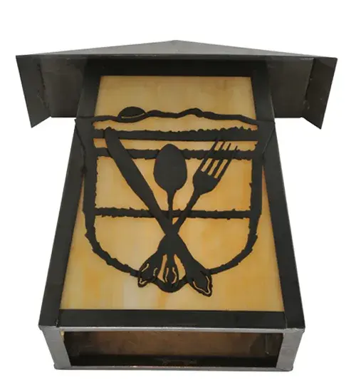 9"W Lake Clear Lodge Silverware Wall Sconce - Image 6