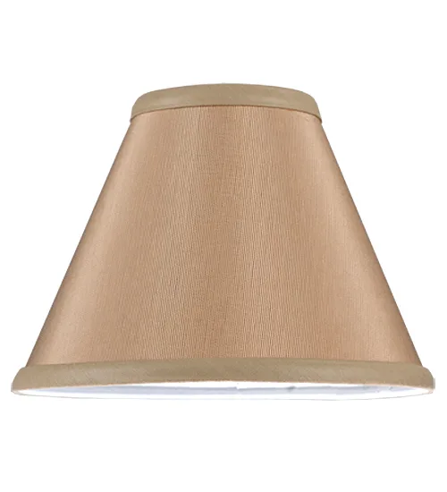 7.25"W X 5"H Faille Taupe Fabric Shade