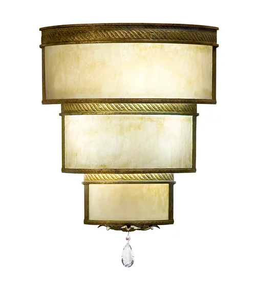18" Wide Rope Trimmed Cilindro Wall Sconce