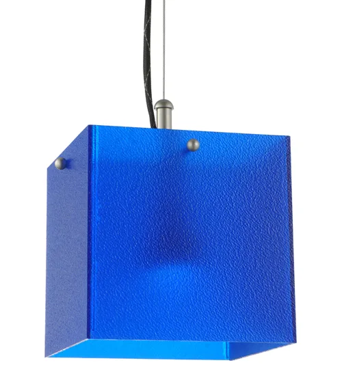 6.75"Sq Quadrum Blue LED Mini Pendant