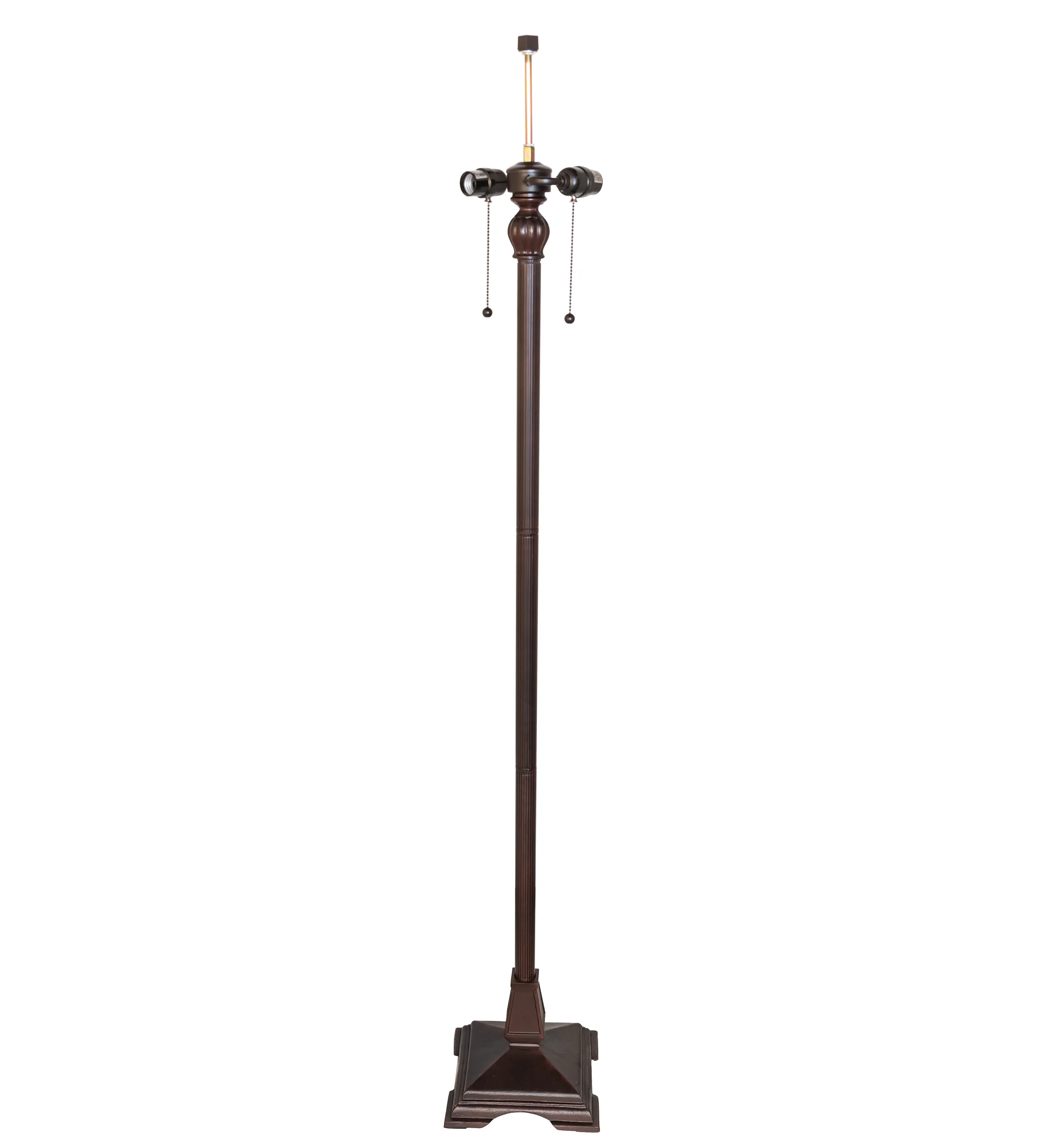 Mission Two Light Floor Base in Mahogany Bronze