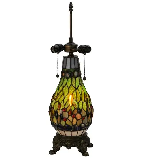 25.5"H Tiffany Mosaic Lighted Table Base - Image 1