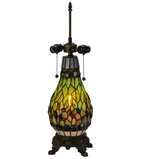25.5"H Tiffany Mosaic Lighted Table Base - Image 2