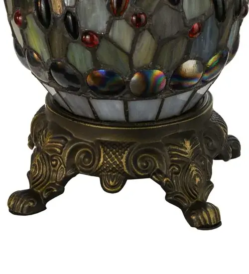 25.5"H Tiffany Mosaic Lighted Table Base - Image 4
