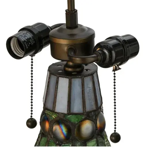 25.5"H Tiffany Mosaic Lighted Table Base - Image 5