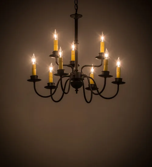 22"W Ean 2 Tier 9 LT Chandelier