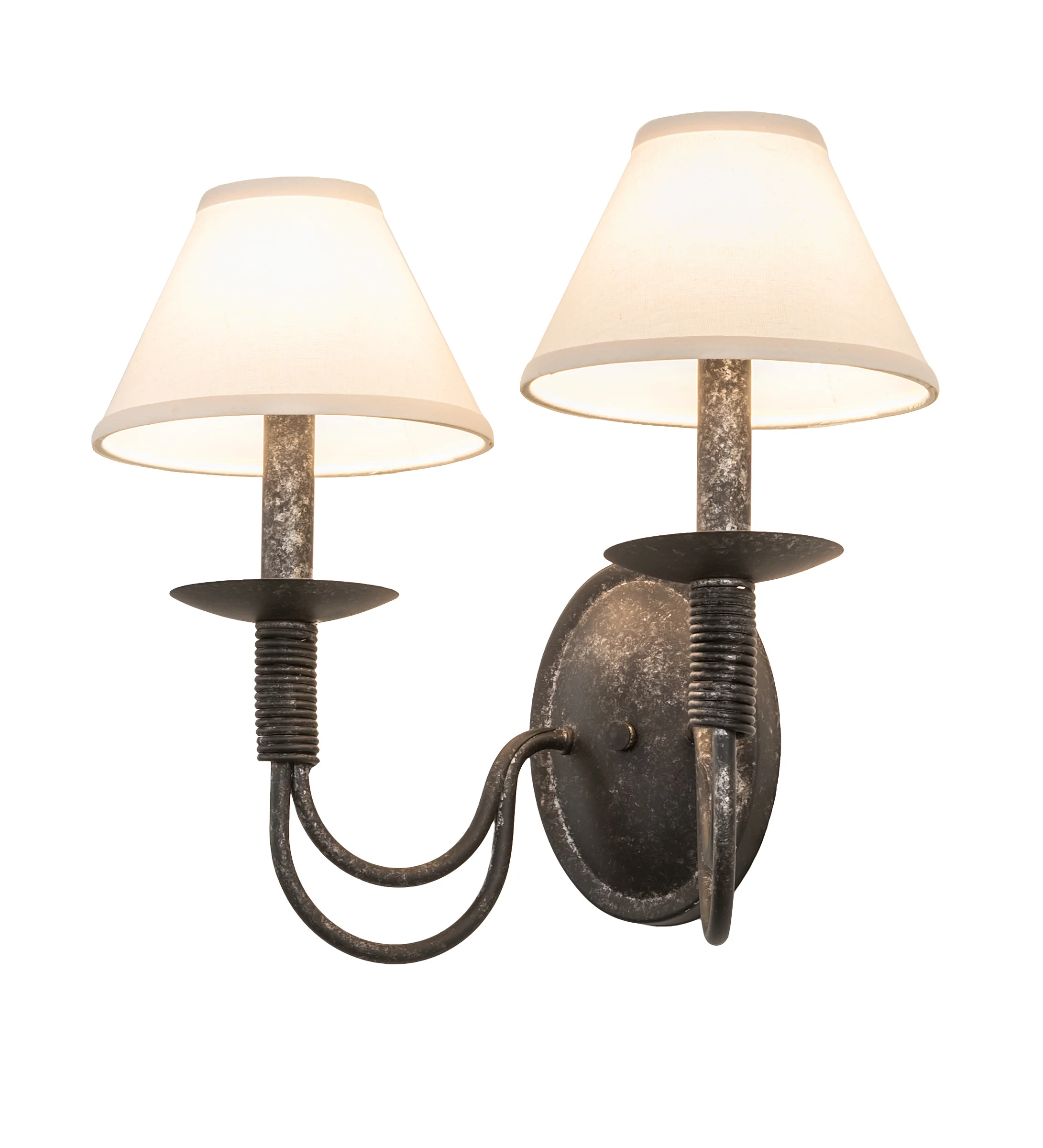 Bell Two Light Wall Sconce in Smoke