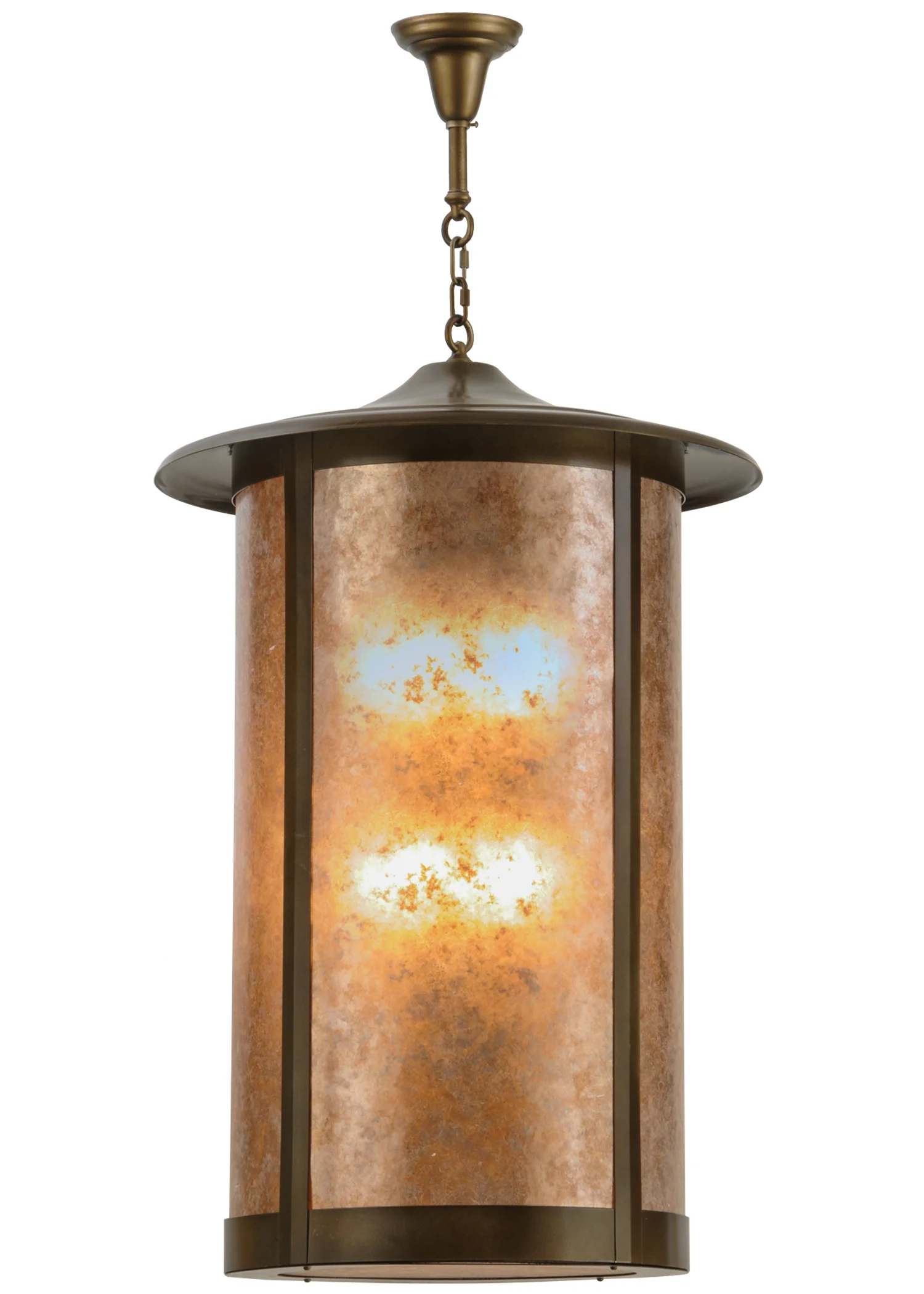 Fulton Eight Light Pendant in Antique Copper