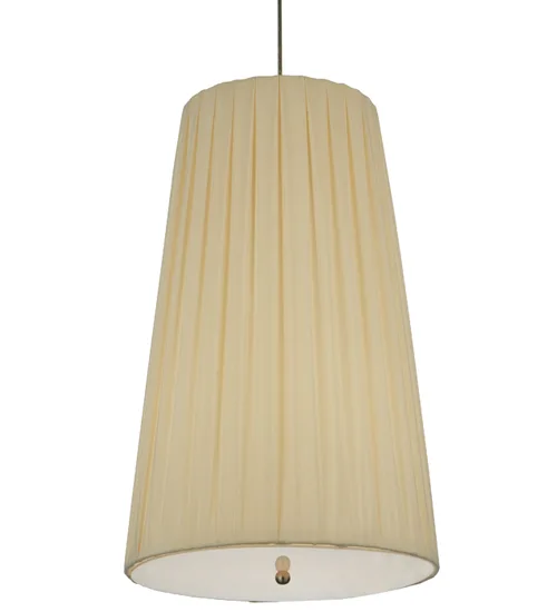 15" Wide Channell Tapered & Pleated Pendant